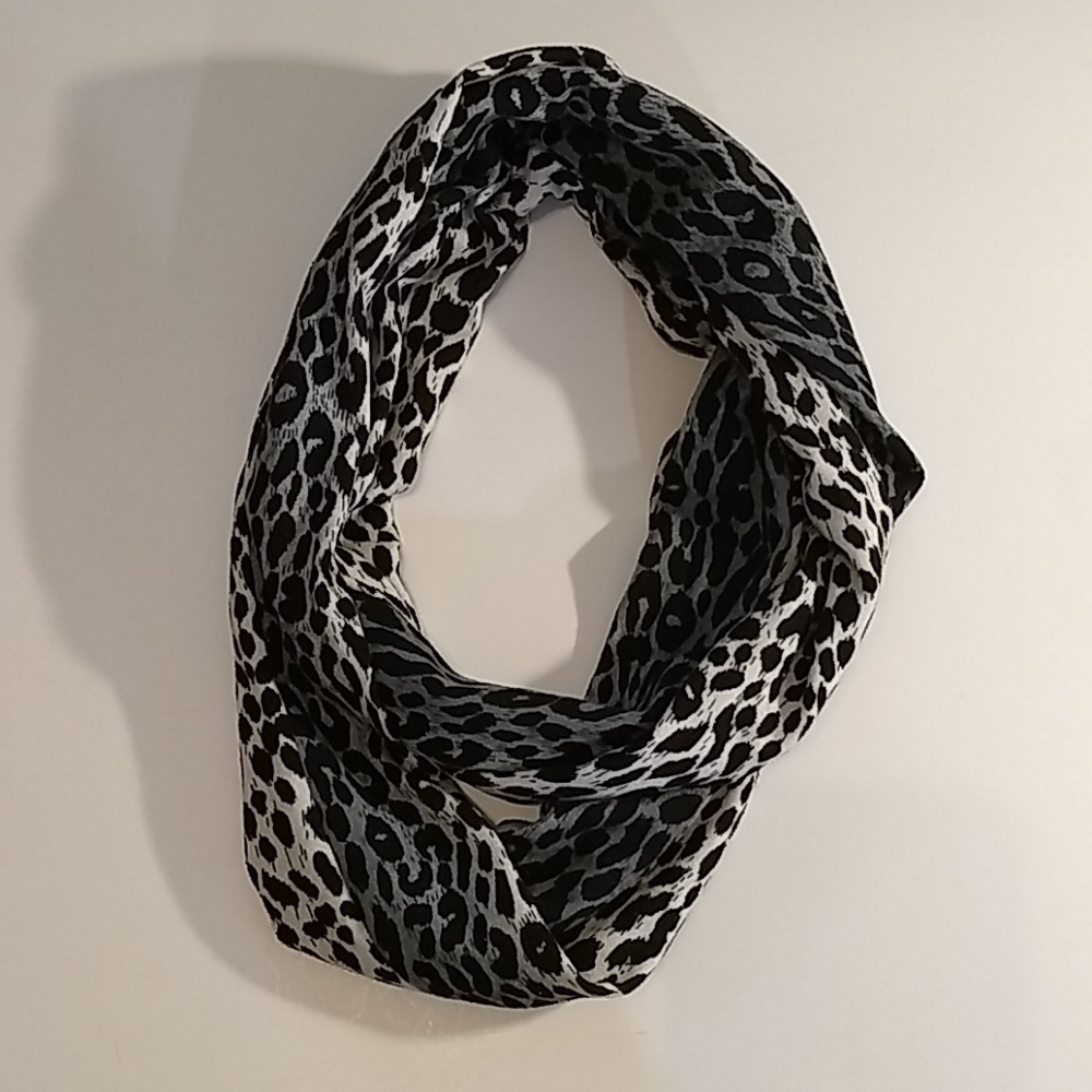 Leopard print infinity scarf
